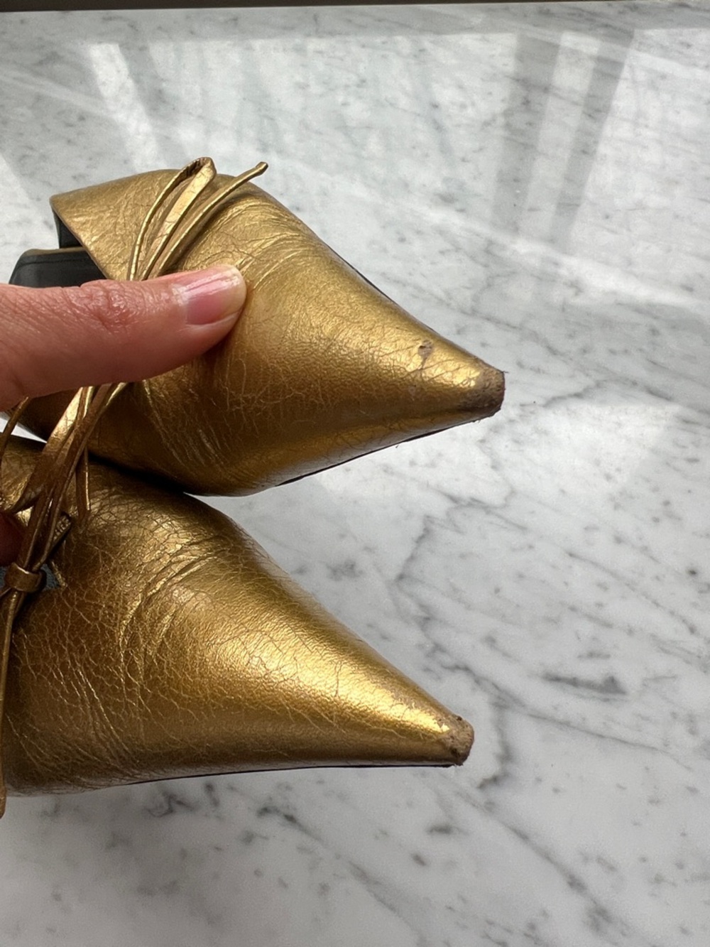 Balenciaga Gold Knife Mules, 37 - Picture 5 of 13